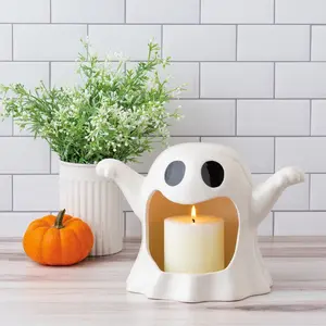 Ghost Ceramic Candle Holder for home or office Halloween decor