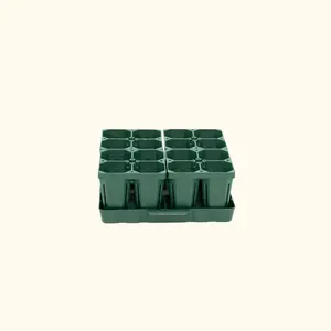 Vego Garden Seed Starting Bundle - 10" x 10" Bottom Tray with Stackable Seedling Trays for Easy Storage & Long-Lasting Use