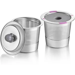 2 Stainless Steel Reusable K Cups for Keurig Coffee Makers - Refillable Kcups Coffee Filters for Keurig Brewers Family