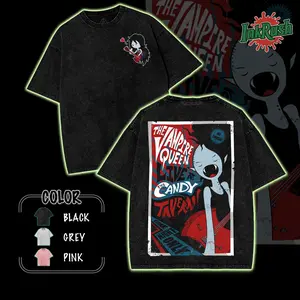Adventure Time Marceline v2 – Washed Vintage Tee with Frost Chaos Graphic & Fit for True Cartoon Fans Cotton Menswear