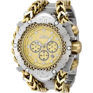 Invicta Men's 48190 Gladiator Quartz Chronograph Silver, Gold Dial Watch