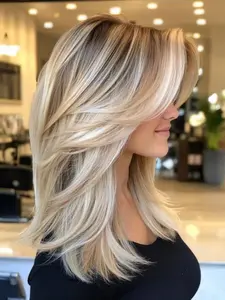 Fashionable 14 Inch Soft Human Hair Blonde Wig, Lace Front Pre-Bleached Baby Hair, Medium Length, 13x4 Cap Size, Daily Wear for Women, Lace Frontal Wigs