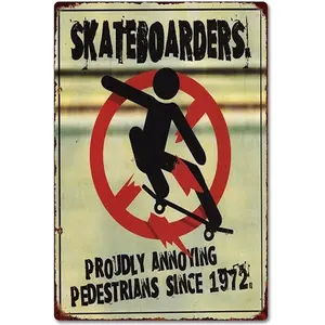 Skate Shop Metal Tin Signs Vintage Posters Skateboard Lovers Wall Decor Plaque Home Bedroom Cafe Club Garage Bar Pub Diner 8x12 Inches