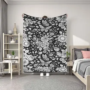 Fillable Flannel Blanket, Creative Art Handmade, Perfect Holiday Gift, Soft Comfort, Suitable for Children and Adults, Floral Print Blanket