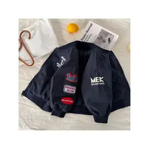 Kids Racing Style Baseball Jacket, 2026 New Zip-Up Bomber Coat Spring Casual Outdoor Outerwear for Boys and Girls