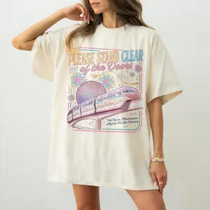 Retro Please Stand Clear of the Doors Youth and adult Shirt, Inspired Monorail Quote Shirts, Magic Kingdom Shirt
