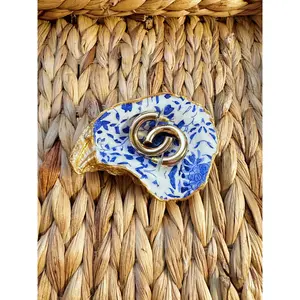 Blue and White Chinoiserie Oyster Dish