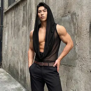 INCERUN Men's Opium Core Wide Leg Pants Dark Academia Asymmetrical Flowy Trousers