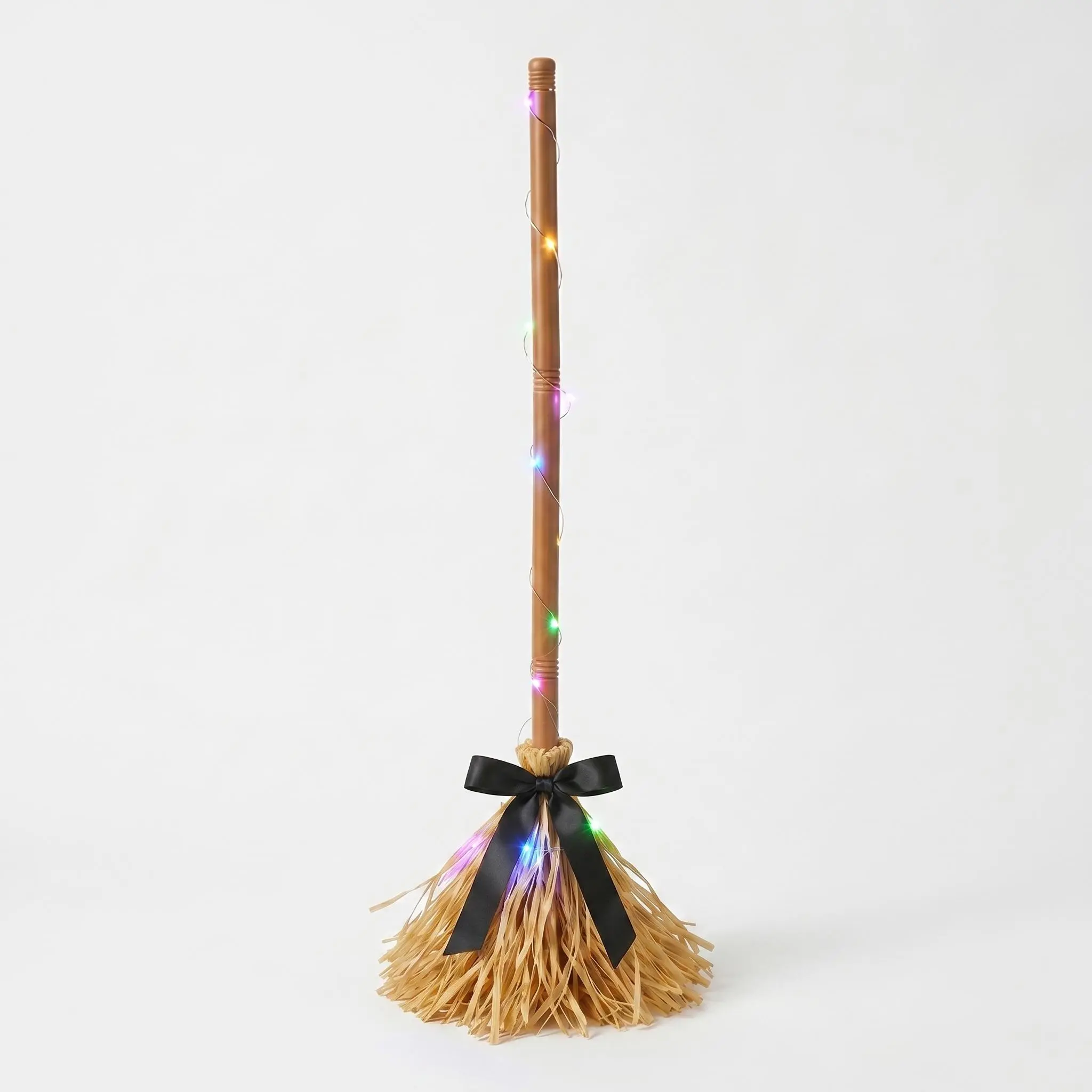 Walking Witch's Broom - 43" Animated Floating Broom with Sound & Motion| Halloween Haunted House Decor Fairy Gift