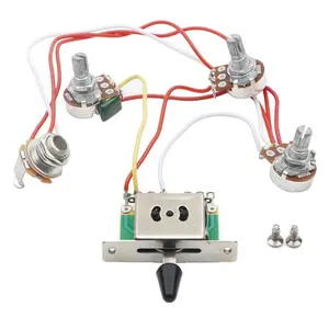 Stratocaster Style Prewired Wiring Harness - 3x 500K Pots, 1 Volume, 2 Tone, 5-Way Switch