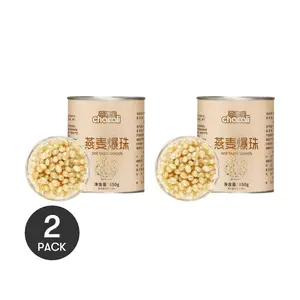 Chakali Oatmeal Pearls Instant Canned Snack 30oz Pack of 2 | Sweet Dessert Topping | Soft and Chewy Burst of Flavor