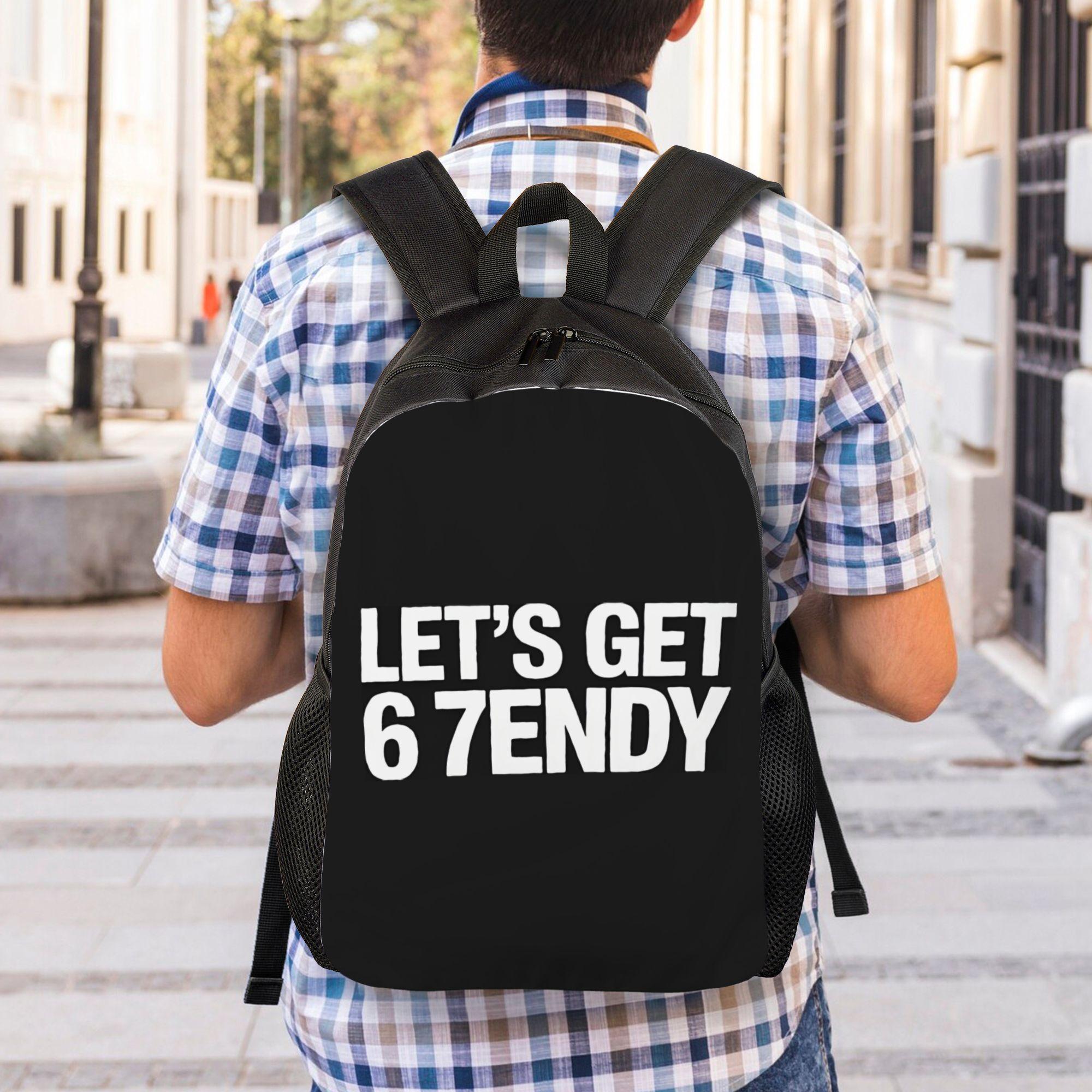 1pc 1pcs Let's Get Sendy '67' Retro Laptop Bag Suitable for School & Office - Adjustable Strap, Zipper Closure, Washable Daypack with Sendy '67' Print, Casual Student Gift (Back to School), for Teenager