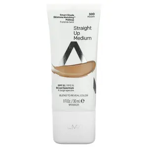 Almay Smart Shade, Skintone Matching Makeup, SPF 15, 300 Straight Up Medium, 1 fl oz (30 ml)