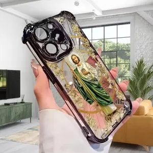 S-St. J-Jude Bible Church TPU Phone Case for iPhone 17 Air 16 15 14 13 12 11 Pro Max Plus , Four-Corner Anti-Fall Transparent Soft Silicone, Shockproof Protective Cover, Ideal Religious Gift
