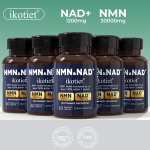ikotiet 3-in-1 Formula | NMN + NAD+ | Daily Vitality + Cellular Health | Mental Clarity + Daily Energy | Vegetarian Capsules | 300 Count [150-Day Supply] | Nicotinamide Riboside (NR) — 1 Capsule Daily | 1 Full-Size Bottle + 1 Trial Pack