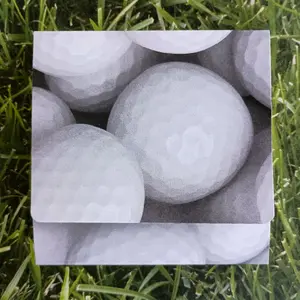 Golf Ball Design 3x3 Sticky Notepad - Compact & Portable for Golf Enthusiasts Collectors - Perfect Gift or Keepsake for On-the-Go Fans