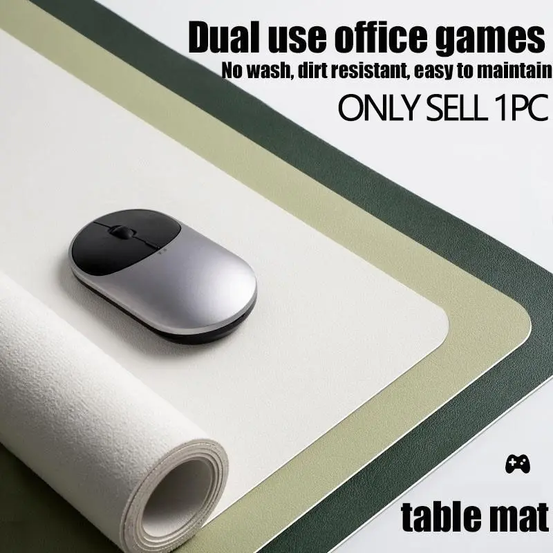 Extra Large Artificial Leather Mouse Pad, Office Desk Mat, Multiple Sizes and Colors Available, Durable and Comfortable Workspace Accessory, Desk Accessories, Mousepad