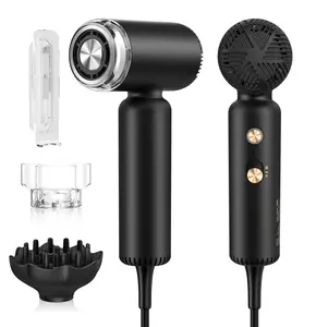 Hair Dryer - Super Mini Hair Dryer, Portable High-speed Unique Motor for Fast Drying, Professional Ionic Blow Dryer, Quiet Lightweight Hairdryer with Magnetic Diffuser & Concentrator & Wall Mounted