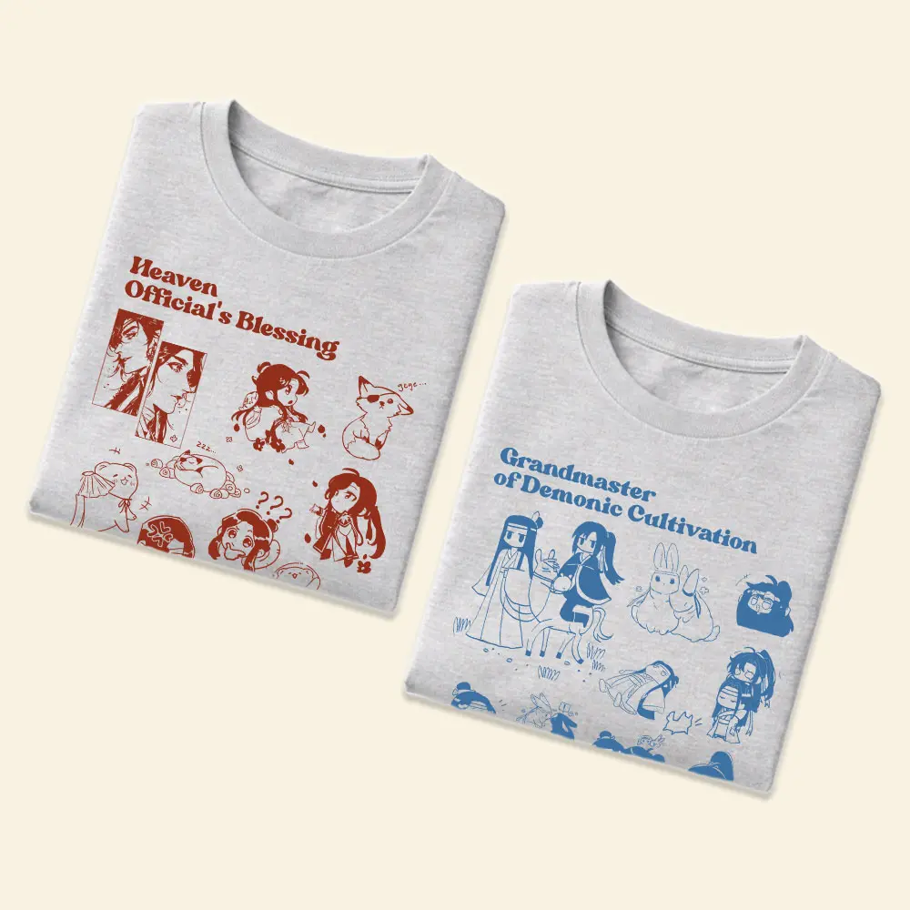 Hua Cheng Xie Lian Tian Guan Ci Fu Heaven Official Blessing TGCF Manhua Chinese Comic Novels T-shirt Gift For Fan 100% Cotton Fabric True To Size