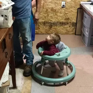 Baby Walker Foldable with 9 Adjustable Heights, 6-12 Months  Baby Walkers, with Wheels Portable Anti-Rollover, Rolling portable design,Valentine's Day gifts