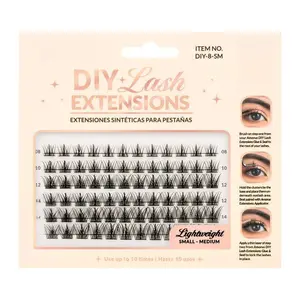 Amorus DIY Lash Extension 08 AMOR US - SM 8mm-14mm & ML 10mm-16mm Faux Mink Comfortable Band Up to 10 Uses with Amorus Glue & Seal