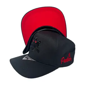 Panther Hats Adjustable Snapback Cap - Universal Fit & Style - Visera Roja - Muy Buena Calidad