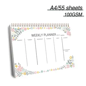 A4 Spiral Weekly Planner Notebook, 1 Count To Do List Notebook, Tearable To Do List Notebook, Personal Organisers, Office Stationery & Supplies