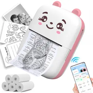 Sticker Printer - Portable Inkless Thermal Sticker Machine,Kids Instant Print,Pocket Instant Printing,Portable Thermal Printer,Wireless Sticker Printer,for Notes,Diary DIY,Learning Charts,Photo Printing Christmas Gifts,kids toy