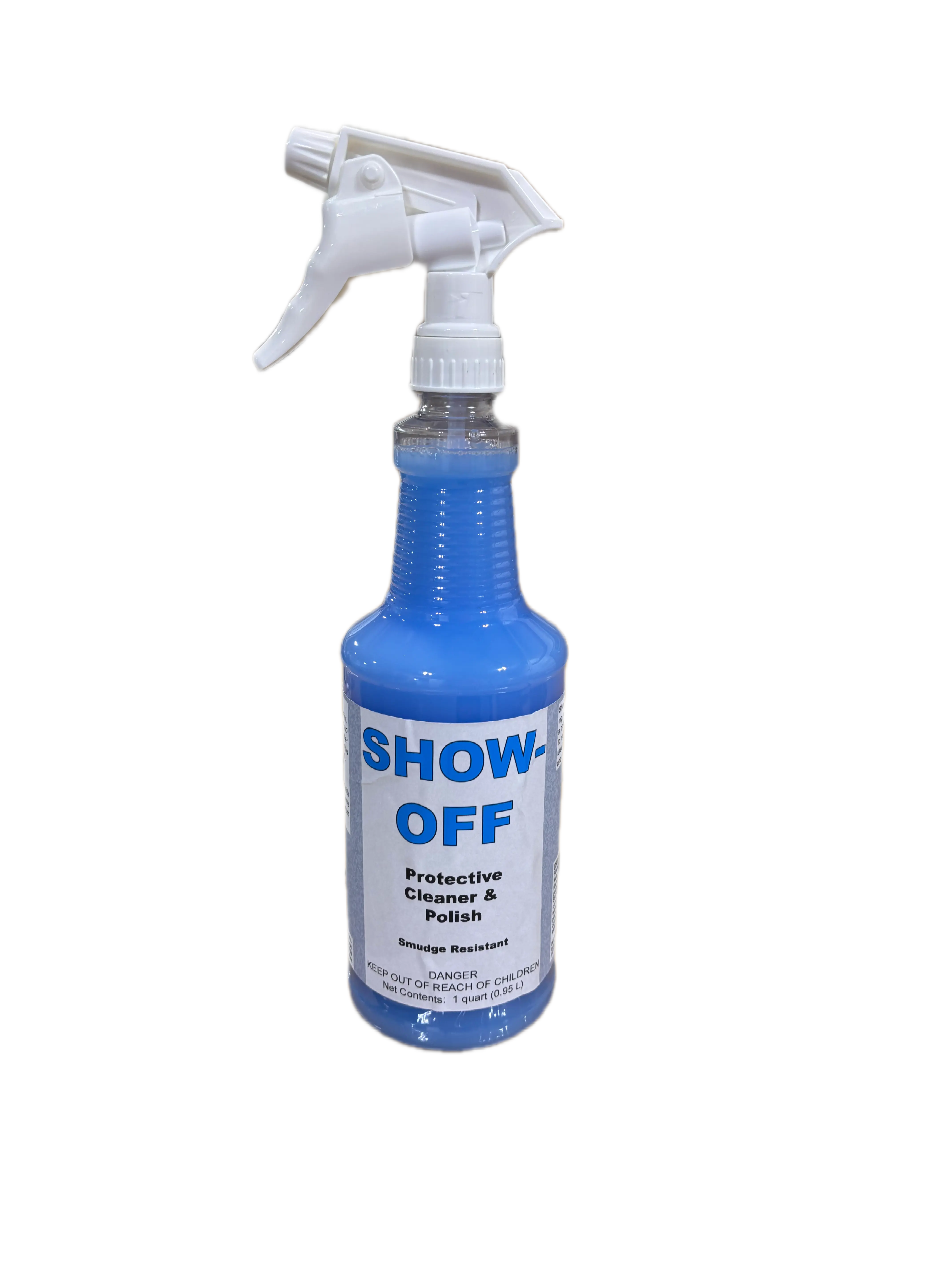DETCO Show Off Concentrated Protective Cleaner and Polish - 1 qt Household Solution, Fast-Drying, Fingerprint-Proof Formula for Non-Yellowing Silicone, Stainless Steel, Plexiglass, Vinyl Surfaces, Cars, Chrome, Boats