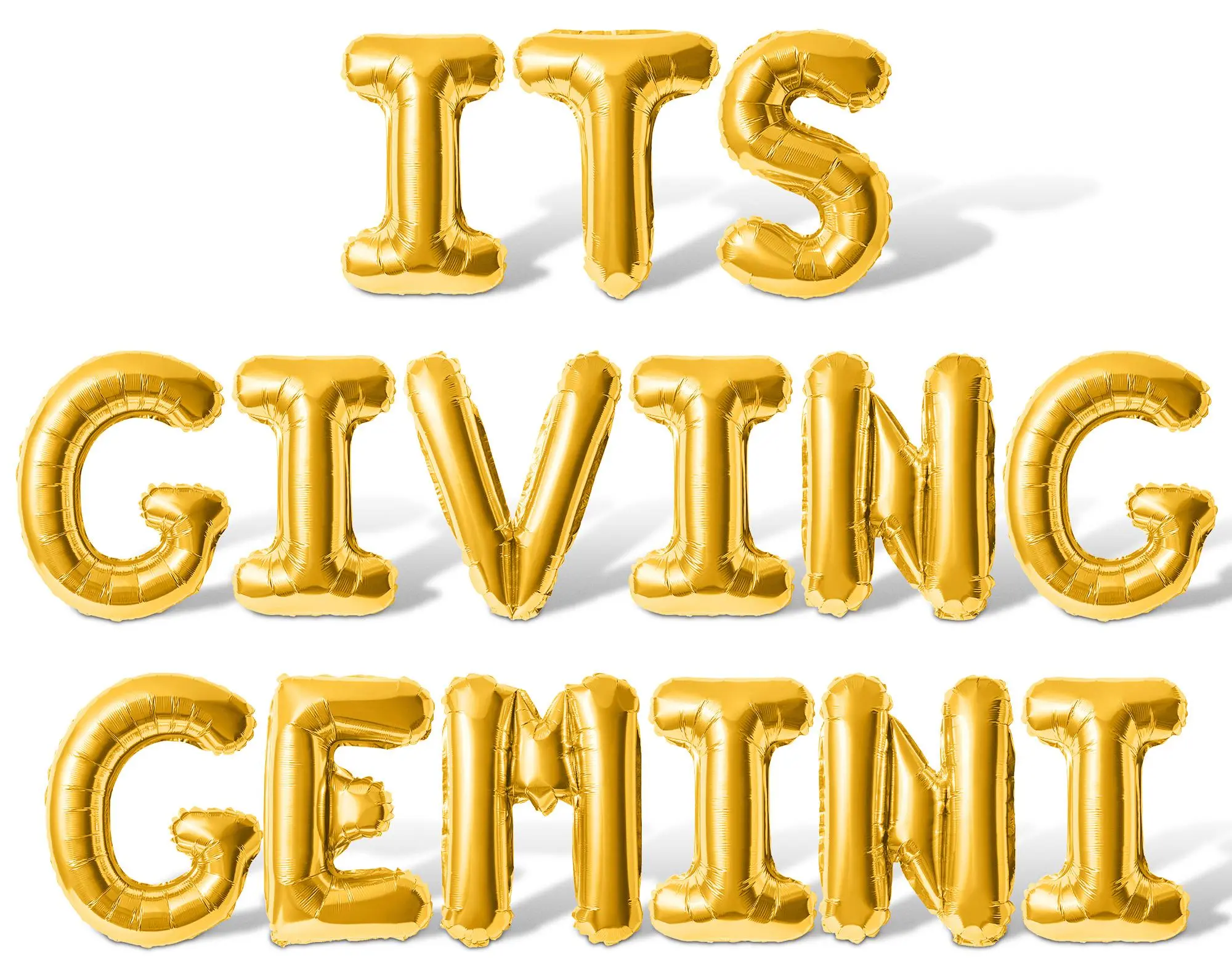 Letter Balloons - ITS GIVING GEMINI 16" Inch Alphabet Letters Foil Mylar Balloon Gemini Birthday Party Banner