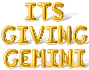 Letter Balloons - ITS GIVING GEMINI 16" Inch Alphabet Letters Foil Mylar Balloon Gemini Birthday Party Banner