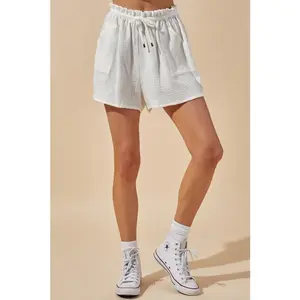 Crinkled Gauze Shorts