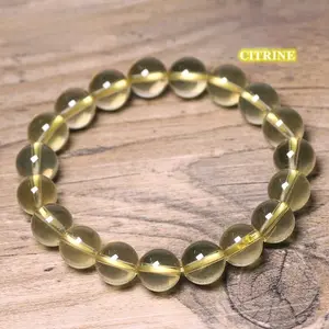 Natural Brazilian Citrine Bracelet For Men Women Single Loop Luck Wealth Crystal Jewelry 7.5 Inches • Dainty & Elegant for Daily Wear, Dates, Parties & Gifts. Soft Aesthetic,  Perfect Accessory for Her