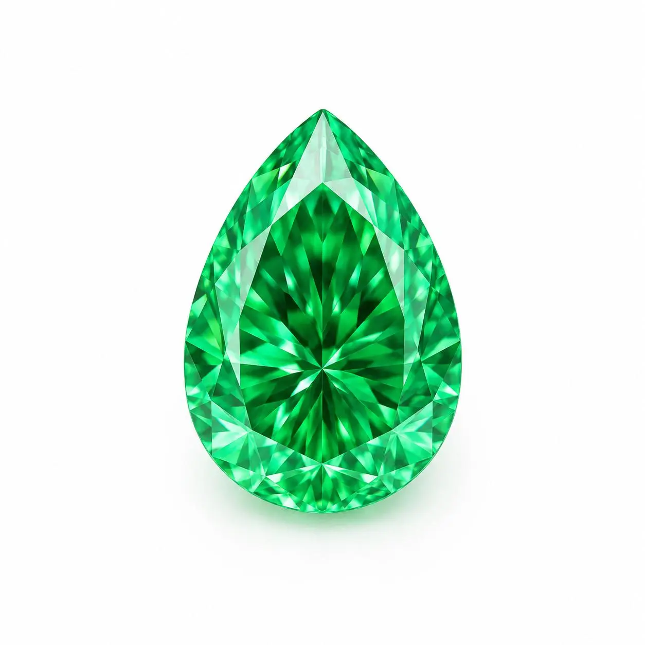 Green Pear Cut Moissanite Loose Stone 2-5ct | VVS1 Clarity, Traceable GRA Certificate jewelry
