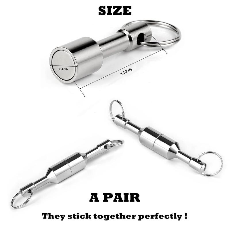 Magnet for Testing Brass,Keychain Pocket Magnets for Purse with Strong Magnetic Rare Earth Neodymium,Gold,Silver, Jewelry,Ferrous Metals Test Magnet (2PACK-D12mm)