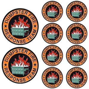 Unisex 6/12pcs Alloy Dumpster Fire Brooch Pins Bulk - Humorous Appreciation Gift for Service Industry Workers - Decorative Jewelry for Jackets, Hats, Backpacks