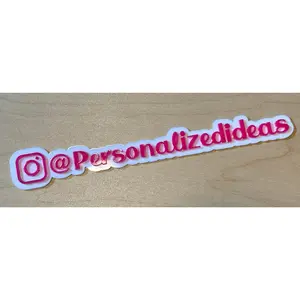 6 In Social media handle, logo and Social Media Username Sign, Social Media Handle Acrylic,