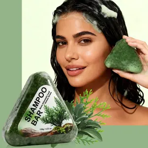 Osmann Herb & Side Cypress Leaf Shampoo Bar, Refreshing Oil Control, Dandruff Removal, Nourishes Damaged Hair, Boosts Shine and Blackness