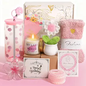 Birthday Gifts for Her Women Girlfriend Wife Mom,  Happy Birthday  Baskets for Teen Girls  Sister, Thank You Gifts Set for Teacher Coworker, 14 count Cute Rose Box Present ()