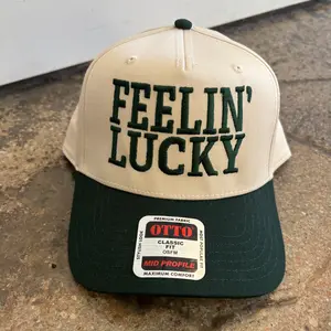 Embroidered Feelin' Lucky Trucker Hat, St. Patrick's Day Cap
