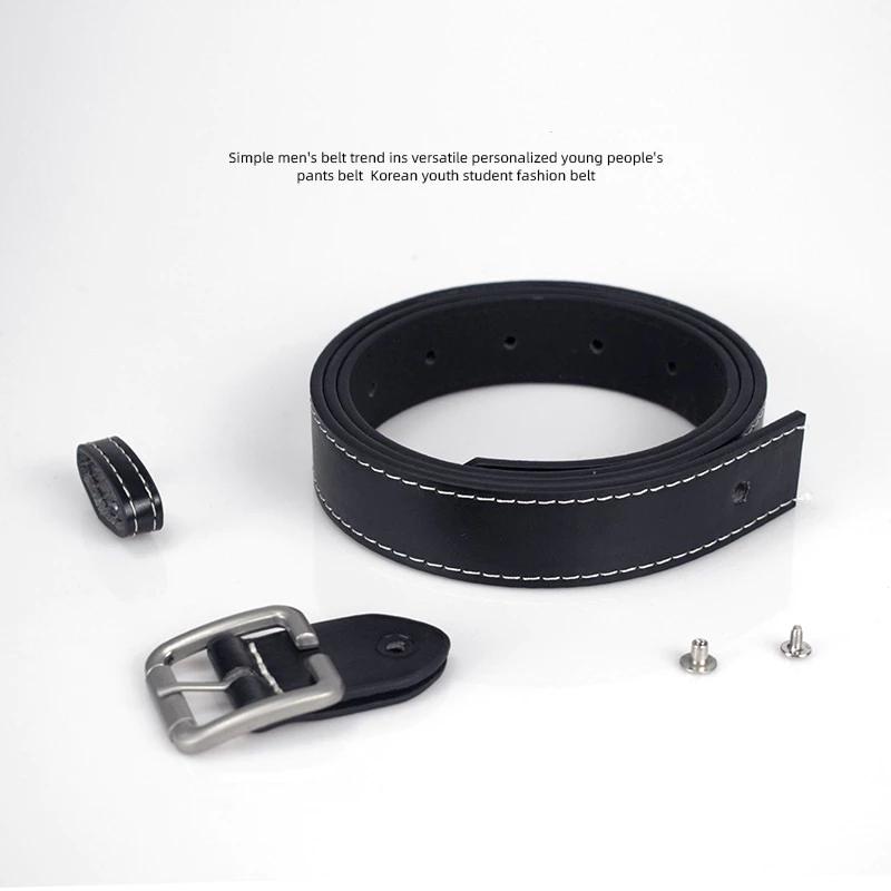 Unisex Ulzzang Belt – Stylish C-Shaped Buckle, Slim 2.8cm Width – TL28, Available in Black and Brown, Elegant & Youthful Style