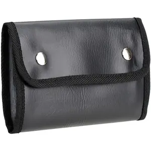 Compact Vinyl Document Holder, 6" x 8" - Stores 36 Documents, Fits in Most Truck Compartments, Durable Vinyl Cover with 2-Snap Closure, Black