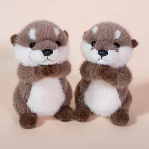 25cm/9.84in Adorable Otter Plush Dog Toy, Interactive Companion Plush for Pet Dogs, Puppy Teething Comfort Toy, Indoor Play and Training Toy for Small Dogs, Gift for Girlfriend and Dog Lovers, Christmas Halloween Easter Birthday Gift