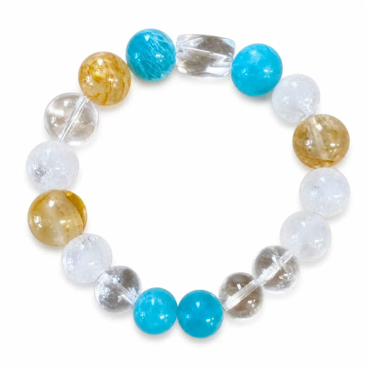 Elegant Beaded Jewelry with Mixed Tones, Crystal Accented Design in a Bright, Clean Palette with Turquoise and Golden Hues, Delicate Keepsake Gift, Beads Bracelets, Exquisite Bracelet, Fashion Bracelets