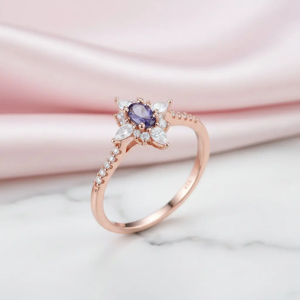 Oval Cut Lab Alexandrite Gemstone