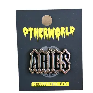 Aries Zodiac Soft Enamel Pin Premium Gloss Finish Durable Customizable Options for Hats Backpacks and More High-Quality Material 1 to 1.5 Size Single or Double Back Pieces