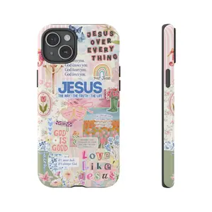 Christian Jesus Verse Collage Phone Case Cross Religious Jesus Gift For iPhone 17/16/15/14/13/12/11/X/8/7 Pro Max, Drop Phone Case, For Phone SamSung S24/S23/S22/S21 Ultra, Cute Gift For Her Compatible with Samsung Galaxy S25