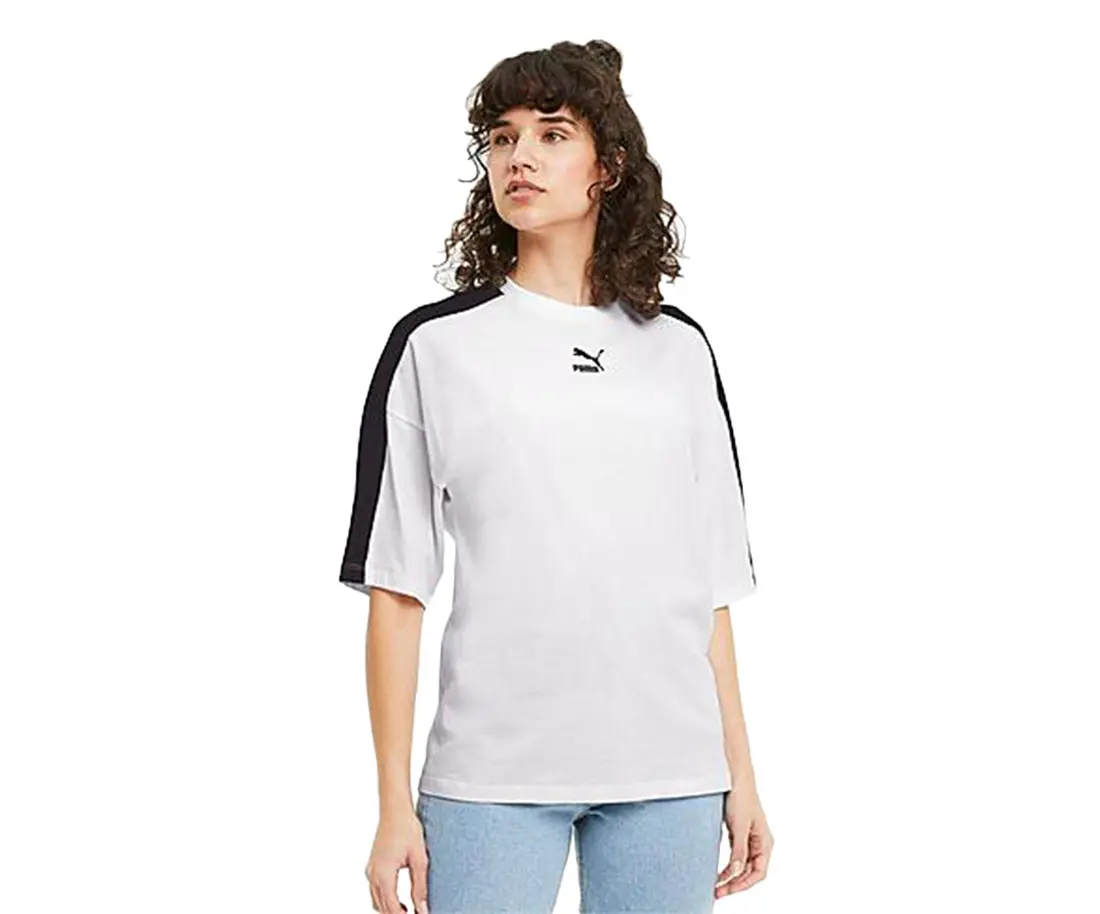 Puma Women's Classics Loose Fit T-Shirt, Casual Round Neck Short Sleeve Activewear Top for Gym and Everyday Wear, Tshirt