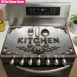 1 induction cooker cover - stove surface protective cover with anti slip base, heat-resistant surface, kitchen decoration - compatible with induction cookers and electric stoves - easy to clean design, stove cover, electrical accessories, oven mat