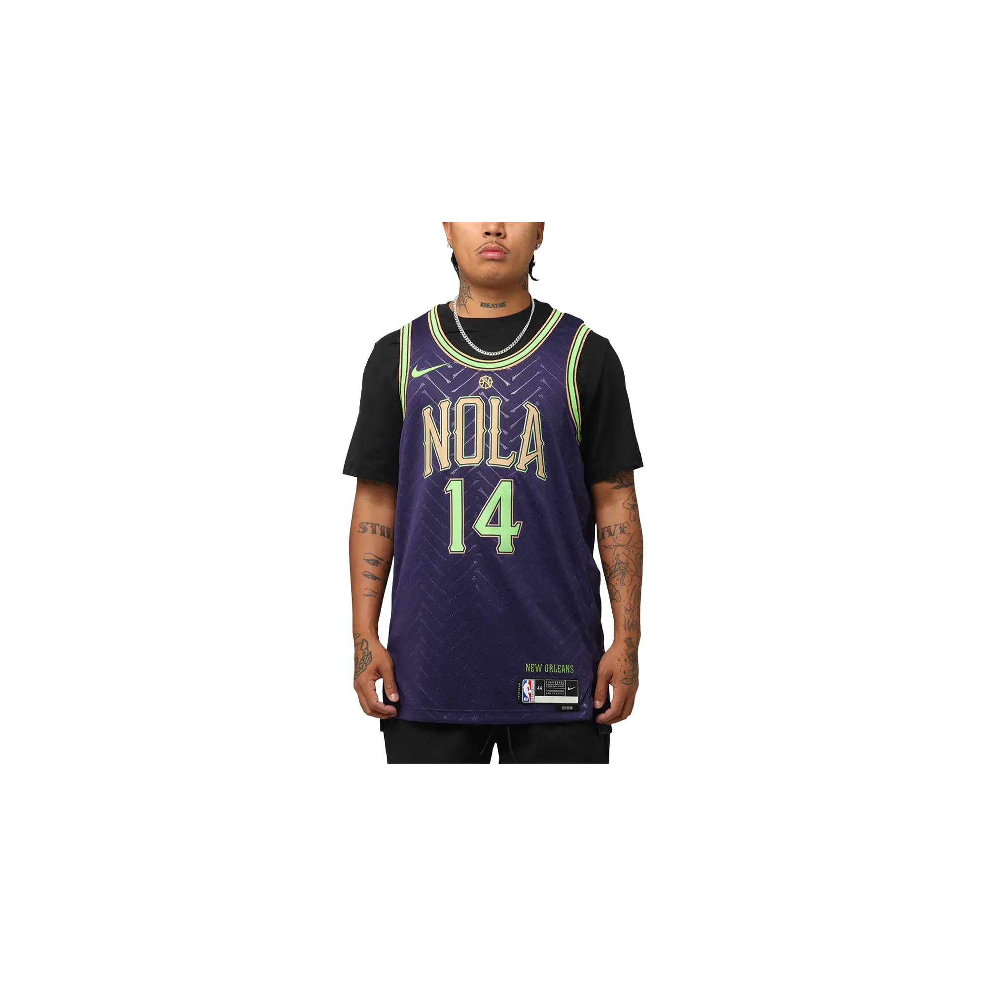 NBA NEW ORLEANS PELICANS 2024-25 SWINGMAN PLAYER JERSEY GS "14 INGRAM - Purple" 9Z2B7BU8P24 PELI